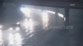 US, Los Angeles: Downtown Los Angeles Rain