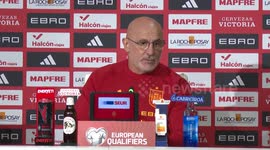 Spain's coach Luis de la Fuente briefs press ahead of Türkiye qualifier