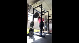 Workout mishap during squat training in Edmonton, Alberta, Canada
