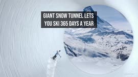 Giant snow tunnel lets you ski 365 days a year