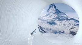 UNCAPTIONED: Giant snow tunnel lets you ski 365 days a year