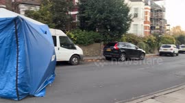 Police cordon on Islington road after woman fatally struck by truck