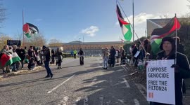 Protest held outside Woolwich Crown Court in support of ‘Filton 24’ defendants