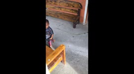 Nephew Makes Friends With Local Rat