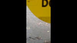 Flooded Street Traps NYC Residents In Store