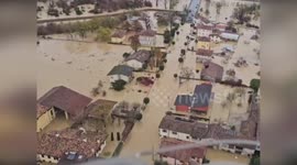 Italy: Firefighters Rescue From Rooftops In Romans D'Isonzo