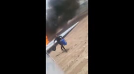 Plane carrying Congolese mining minister and officials bursts into flames