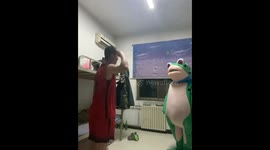 Frog Costume Salute 