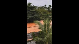 Rescue boat swept away during floods in Vietnam