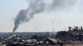 Israel sets fire to Palestinian homes behind ‘yellow line’ in Gaza Strip