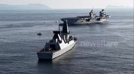 Italy: HMS Prince Of Wales Leads Operation Highmast As Fleet Anchors Off Naples
