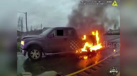US: Deputies Rescue Driver From Burning Truck After Assault Report