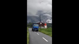 Mount Semeru volcano spews ash cloud during eruption in Indonesia