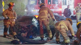 US, Los Angeles: Van Nuys Fatal Extrication Crash