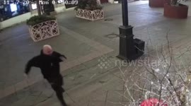 Vandal damages New Year matryoshka installation in Moscow, Russia