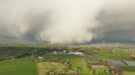 Snow 'bomb' falls out of sky during cold snap - drone footage Nov 19th 2025