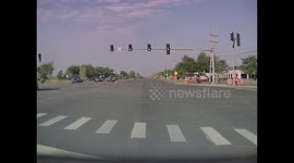 Car Runs Red Light In Front Of Unmarked Police SUV