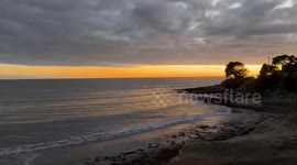 Tranquil twilight at Mitchell’s Cove Beach, California, USA