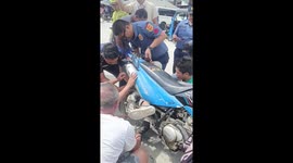 Child with leg trapped in motorcycle wheel rescued by police