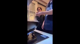 Egg Cracks on Her Head for Cooking!