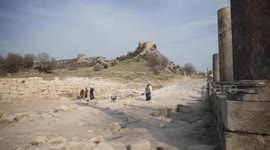 Ancient mask reliefs unearthed at Roman-era theater in southern Türkiye