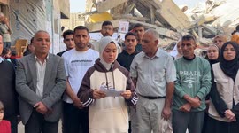 Gaza children hold art exhibition on rubble for World Children’s Day, depicting devastation of Israeli war