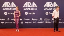 Tilly Oddy-Black arrives on the red carpet for the 2025 ARIA Awards, Sydney, Australia