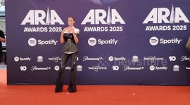 Ella Balinska arrives on the red carpet for the 2025 ARIA Awards, Sydney, Australia