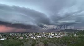 US: Unreal Shelf Cloud Rolls Over Phoenix At Sunset