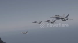 US: F 35B And Hornet Formation Marks 250th Amphibious Show Of Force