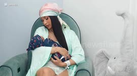 UNCAPTIONED: Cardi B shares first photos of baby son