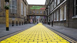 UNCAPTIONED: It's Yellow Brick Lane! East London goes Oz-mad for new Wicked film