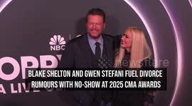 Blake Shelton and Gwen Stefani fuel divorce rumours with no-show at 2025 CMA Awards