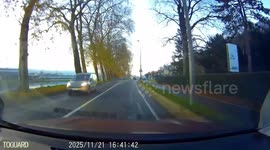 Someone throws a snowball at the windshield of a moving vehicle. A sudden braking maneuver could have caused an accident.