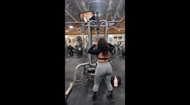 Woman trips over tumbler at gym in Brooklyn, USA