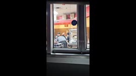 Worker distraction causes delay at sandwich shop in Prescott Valley, Arizona, USA