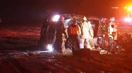 US, Bakersfield: Bakersfield Patient Extricated After Pickup Truck Rollover On Interstate 5