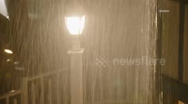 US, Los Angeles: Hollywood Hills Heavy Rainfall