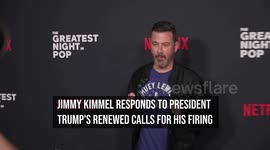Jimmy Kimmel responds to President Trump's renewed calls for his firing