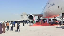 Tejas fighter jet crash during Dubai Airshow in Dubai, UAE