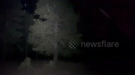 Dramatic snowstorm transforms Evergreen, Colorado, USA