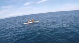 Coast Guard rescues fishermen from capsized boat in Japan