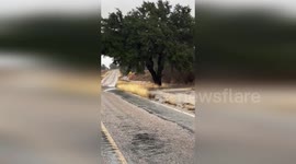 US: Video Shows Flooded Road As RM 2291 Closes Near Menard