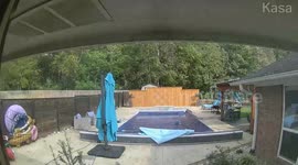 Texas Tornado Destroys Backyard