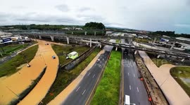 Floods submerge roads in southern Thailand province