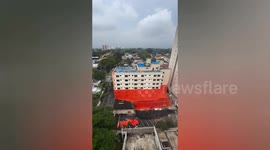 Iconic hotel vanishes as six-second demolition turns it to rubble