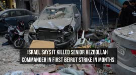 Israel Says It Killed Senior Hezbollah Commander in First Beirut Strike in Months