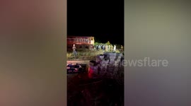 Train hits car crossing railway killing musician driver