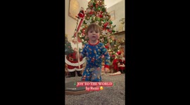 3 year old Heart Warrior goes viral by putting the joy with his singing and drumming of Joy to the World!