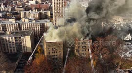 Firefighters respond to five-alarm fire in New York's Mount Vernon